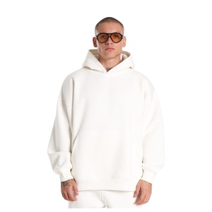 Ensemble de survêtement d'hiver personnalisé, pantalon de jogging ample, sweat à capuche, ensemble deux pièces, surdimensionné, en molleton 100% coton, streetwear - Product Image 4