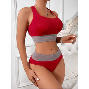 Conjunto de sujetador y bragas deportivas para gimnasio para mujer, hecho en el mejor material y estilo diferente, conjunto de ropa de gimnasio transpirable para entrenamiento, conjunto de sujetador y bragas - Product Image 3