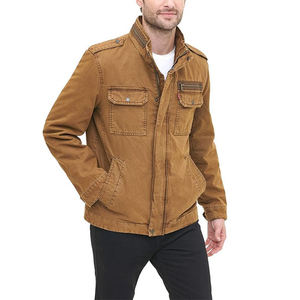 Chaqueta Vaquera de Mezclilla para Hombre, Venta Caliente, Hecha en China, al por Mayor, Corte Ajustado, Lavada, Personalizada, con Cuello Alto - Product Image 1