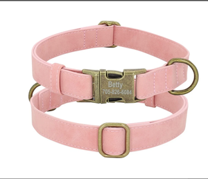 Collier de chien personnalisé, collier de chien avec plaque signalétique, collier de chien en cuir vert de haute qualité pour lévrier et Whippet - Product Image 2