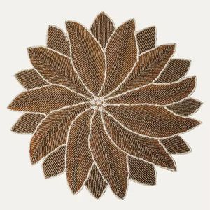 Alfombrilla de mesa con cuentas de vidrio Rectangular hecha a mano de alta calidad, alfombrilla de mesa decorativa con cuentas de vidrio - Product Image 3