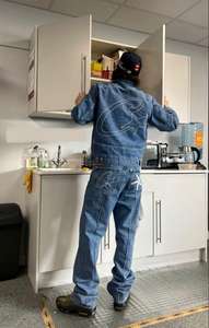 Custom High Quality <b>Denim</b> 2 Piece Men Fashion Outfits Sets <b>Denim</b> Jean <b>Jacket</b> Sets - Product Image 4