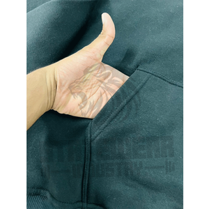 เสื้อฮู้ดดี้ผู้ชายพิมพ์ลายปักโลโก้ตามสั่ง ผ้าฟลีซเนื้อหนัก 450gsm ผ้าฝ้าย 100% ทรงโอเวอร์ไซส์สำหรับผู้ชาย - Product Image 6