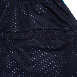 Obtenez du style et des performances avec le short de basket bleu marine en maille de polyester 100% Design à sublimation personnalisée - Product Image 3