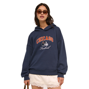 Sweat à capuche oversize pour femme en coton 100% imprimé sur mesure avec logo sur le devant - Product Image 2