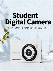 กล้องดิจิตอลพกพาขนาดกะทัดรัด CMOS HD 64MP 4K สีดำ แดง น้ำเงิน พร้อมไฟเติมแสง บันทึกวิดีโอแบบเรโทร รองรับ SD Card ซูม 20 เท่า - Product Image 3