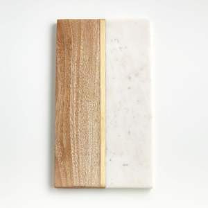 Tabla de cortar de mezcla de mármol y madera de diseño de lujo, vajilla de cocina de alta calidad - Product Image 4
