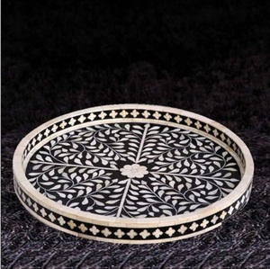 Plateau de service de luxe en incrustation d'os de haute qualité, style Art déco, pour mariage, Ramadan et Eid - Product Image 6