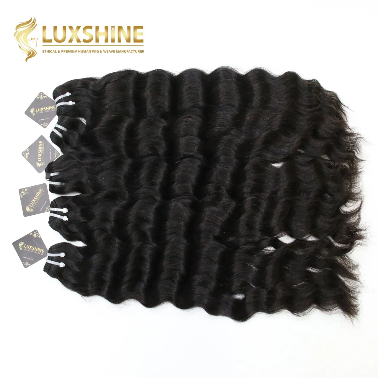 100% brut vietnamien cheveux armure faisceau LUXSHINE RUBY machine trame double dessiné Extensions de cheveux humains