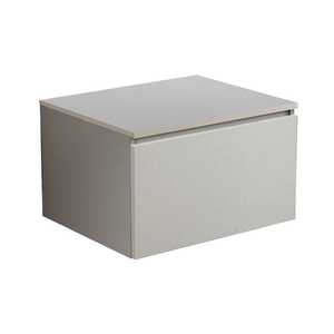 Meuble sur pied Vieste 60 cm avec 1 tiroir en gris nacré pour articles de bain et toilettes - Product Image 1