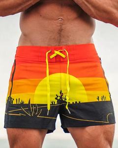 Pantalones cortos de playa de poliéster de secado rápido estilo callejero personalizado patrón sólido pantalones cortos de tabla ecológicos traje de baño estampado - Product Image 2