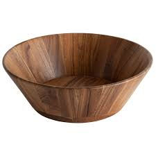 Classic Wooden Serving Bowl Linear Engraved Design Eco-Friendly <b>Kitchen</b> <b>Accessories</b> <b>Set</b> for Salad Dinner Serving Commercial Use - Product Image 3