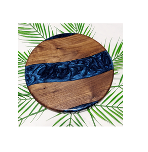 Design de luxe en bois et résine Lazy Susan meilleur produit de designer avec logo personnalisé de qualité supérieure en bois et résine Susan - Product Image 3