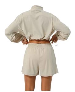 Pantalon de survêtement deux pièces long pour femme, automne-hiver, brodé, motif uni, boutonné, extensible, pour activités de plein air 2026 - Product Image 3