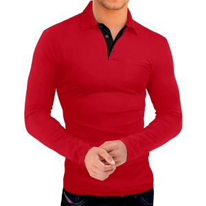Camisetas de Golf Personalizadas de Alta Calidad para Hombre, Corte Atlético, Manga Larga, 100% Algodón, Transpirables, Tejidas, Casuales, de Bangladesh - Product Image 2
