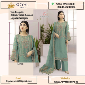 Lanzamiento de una Hermosa Colección de Trajes Indios y Pakistaníes de Falsa Georgette Santoon, Disponible a Precio de Mayoreo en Surat, India - Product Image 3