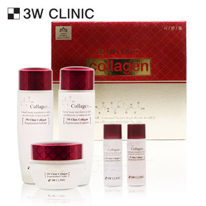 Set de 3 Productos Veganos para el Cuidado de la Piel con Colágeno 3W Clinic para Piel Madura/Oscura, Crema Facial y Limpiador Facial para Uso Doméstico, ODM y OEM - Product Image 1