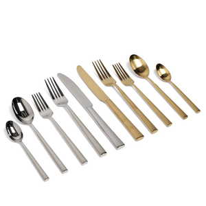 Lavish Stainless Steel Polished Wedding Cutlery Flatware <b>Set</b> Spoon and Fork Cutlery <b>Set</b> New Design Flatware <b>Set</b> Mirrored Steel - Product Image 2