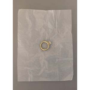 Bague Daphné avec zircon taille émeraude, plaqué rhodium et or, motif épée en forme de marquise, bijoux pour fiançailles - Product Image 5