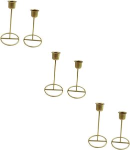 Producto al por mayor, soporte de vela para decoración del hogar, candelabro simple de Metal galvanizado chapado en oro para decoración de bodas - Product Image 4