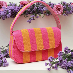 MS Handicraft Glass Beaded Magnolia Floral Bolso Personalizable Color Primavera/Verano Bolso de hombro Hecho a mano - Product Image 1