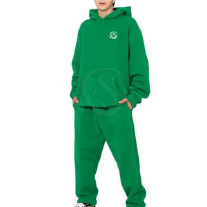 Conjunto Deportivo Informal con Capucha para Hombre, Estilo Francés, Holgado, de Felpa, para Entrenamiento, Cómodo, Invierno 2025 - Product Image 1