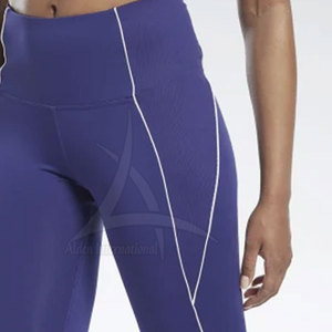 เลกกิ้งผ้าสแปนเด็กซ์/ โพลีเอสเตอร์เอวสูงสำหรับผู้หญิงเลกกิ้งผ้าสแปนเด็กซ์/ โพลีเอสเตอร์เลือกสีได้ตามต้องการสไตล์ใหม่ผลิตในปากีสถาน - Product Image 6