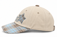 Casquettes de baseball unies en coton à 6 panneaux, ajustables, vierges, pour impression de logo personnalisé, vente en gros, promotionnelles, unisexe, motif pois léopard, DIY