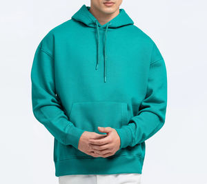 Sweat à capuche personnalisé de haute qualité lourd 100% coton noir à épaules tombantes pull à capuche imprimé sweats à capuche d'hiver pour hommes - Product Image 5
