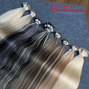 Produit de vente chaud Extensions de cheveux à pointe de kératine Pointe plate Couleur de piano Couleur claire Facile à attacher Cheveux humains vietnamiens - Product Image 2