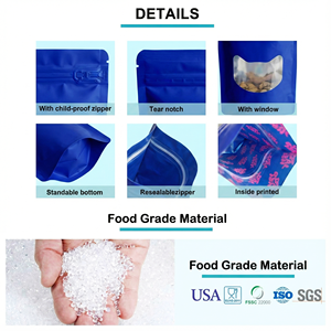 Bolsa Doypack Blanca Minimalista <span class=keywords><strong>de</strong></span> Mylar para Suplementos <span class=keywords><strong>de</strong></span> Bienestar con Logotipo Holográfico y Cierre Resellable para Polvo Premium - Product Image 5