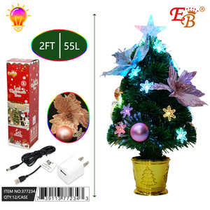 10m di alta qualità Pre-illuminato LED albero di Natale Poinsettia palla fiocco di neve per le decorazioni del centro commerciale feste 12 pz/CS - Product Image 1