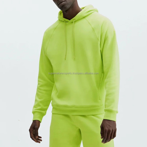 Sweat-shirt de course en polaire vert fluorescent de haute qualité pour hommes avec capuche Veste d'hiver épaisse à imprimé à la mode - Product Image 4