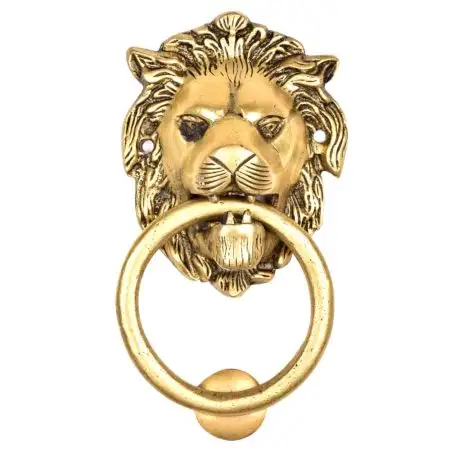 Traditional Bulk Door Knocker of Lion Head in Brass Metal Door Fitting Home Decorative Use for Main Doors Hardware MDK-54