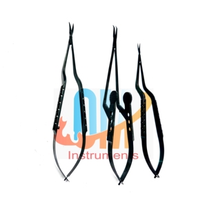Juego de 3 Tijeras Microquirúrgicas Premium Tipo Kamiyama, Neurocirugía, Acero Inoxidable con Recubrimiento de Plasma Negro, Mango de Resorte, Autoclave, Alemanas - Product Image 5