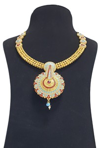 Venta al por mayor 24KT chapado en oro SARA collar de moda de cuatro gramos de las mujeres conjunto de joyería fina oferta directa de fábrica - Product Image 2