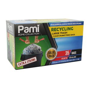 Pami Heavy Duty Drawstring Garbage <b>Bags</b> Leak-Proof Kitchen Trash <b>Bags</b> - Product Image 1