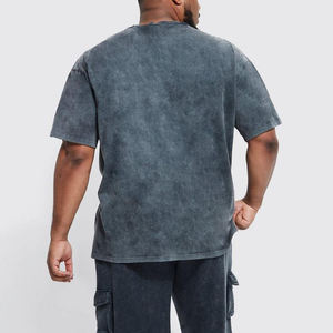 Camiseta Extra Grande para Hombre, Estilo Vintage, Lavado Ácido, 100% Algodón Grueso, Secado Rápido, Estampado Gráfico Personalizado, Ropa Deportiva - Product Image 2