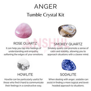 Juego de Piedras de Cristal Pulido de Primera Calidad para Promover la Sanación Emocional y la Calma, Kit de Cristales con Intención de ANGER - Product Image 6