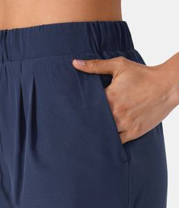 Pantalones cortos deportivos de verano con logotipo personalizado para mujer, pantalones cortos elásticos de cintura alta para correr en la playa, ropa de gimnasio, pantalones cortos lavados en caliente - Product Image 3