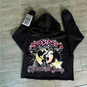 Sweats à capuche Sweats à capuche décontractés surdimensionnés pour hommes Logo personnalisé Impression personnalisée Style Hip Hop Streetwear Épaule tombante OEM - Product Image 5