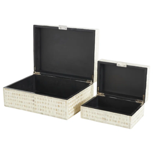 High Quality Modern Mother Pearl Decorative Rectangle Shape Storage <b>Box</b> Coastal Style <b>Ramadan</b> <b>Gifts</b> Food Wholesale From Vietnam - Product Image 2