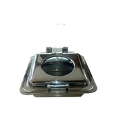 Plat de service unique en acier inoxydable, design élégant, haute qualité, capacité de 150 L, chauffage électrique/vapeur, mobile pour la restauration