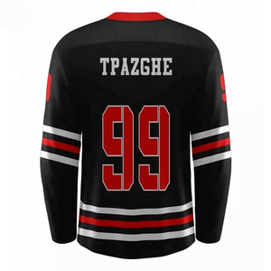 Mejor sublimación jerseys de hockey sobre hielo con encaje Hockey Jersey sudaderas con capucha Jersey personalizado ropa deportiva - Product Image 3