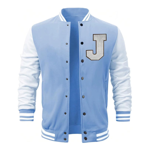 Vestes d'université de grande taille pour hommes vestes d'université vierges en gros veste d'université Letterman unie avec logo personnalisé veste d'université pour hommes - Product Image 1