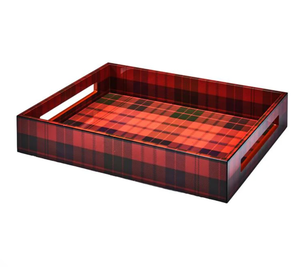 Ross Tartan Eco-Friendly Modern Serving Tray Handicraft <b>Lacquerware</b> From Vietnam for Home Wedding Decor & Party Events Nhat Minh - Product Image 3