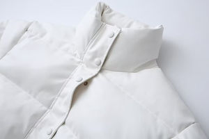 Réversible usine personnalisé coton épissage respirant imperméable hiver veste à glissière femmes manches longues - Product Image 4