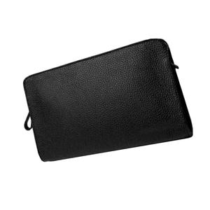 Bolsa de maquillaje de cuero genuino con cremallera promocional, neceser de viaje con logotipo personalizado - Product Image 2