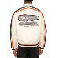 Veste bomber Avirex pour homme en cuir de vachette véritable 100% sur mesure, printemps-été, écologique, fermeture éclair OEM, broderie, streetwear