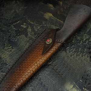 Cuchillo de Chef afilado forjado hecho a mano, cuchillo de Chef de acero de ALTO CARBONO DE Pakistán, cuchillo de cocina profesional de hoja afilada Premium de Pakistán - Product Image 3
